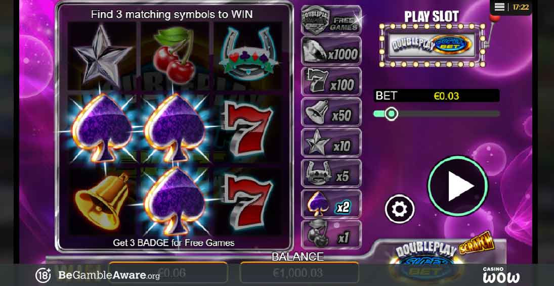 DoublePlay SuperBet Scratch