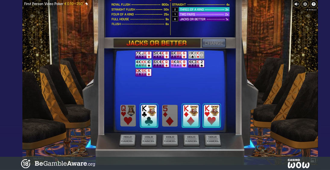 First Person Video Poker Live