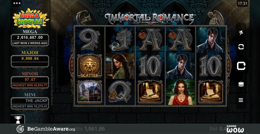 Immortal Romance Mega Moolah