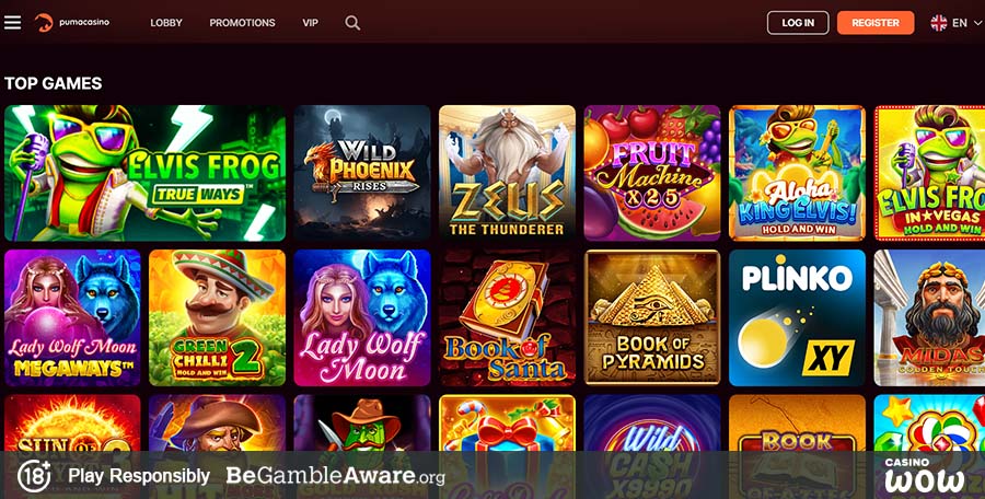 Puma Casino Games